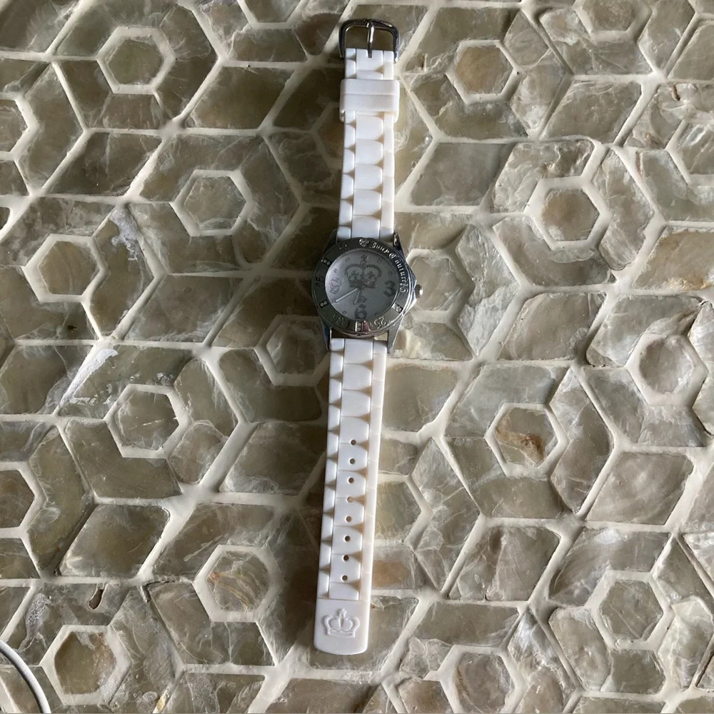 Juicy Couture Women's 1900670 Rich Girl White Jelly Watch w/Swarvoski crystals